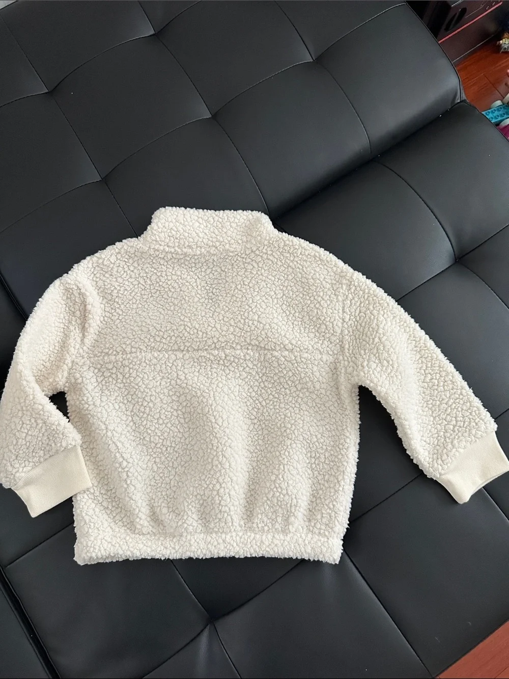 GAP Cream Sherpa Quarter-Zip Pullover Jacket